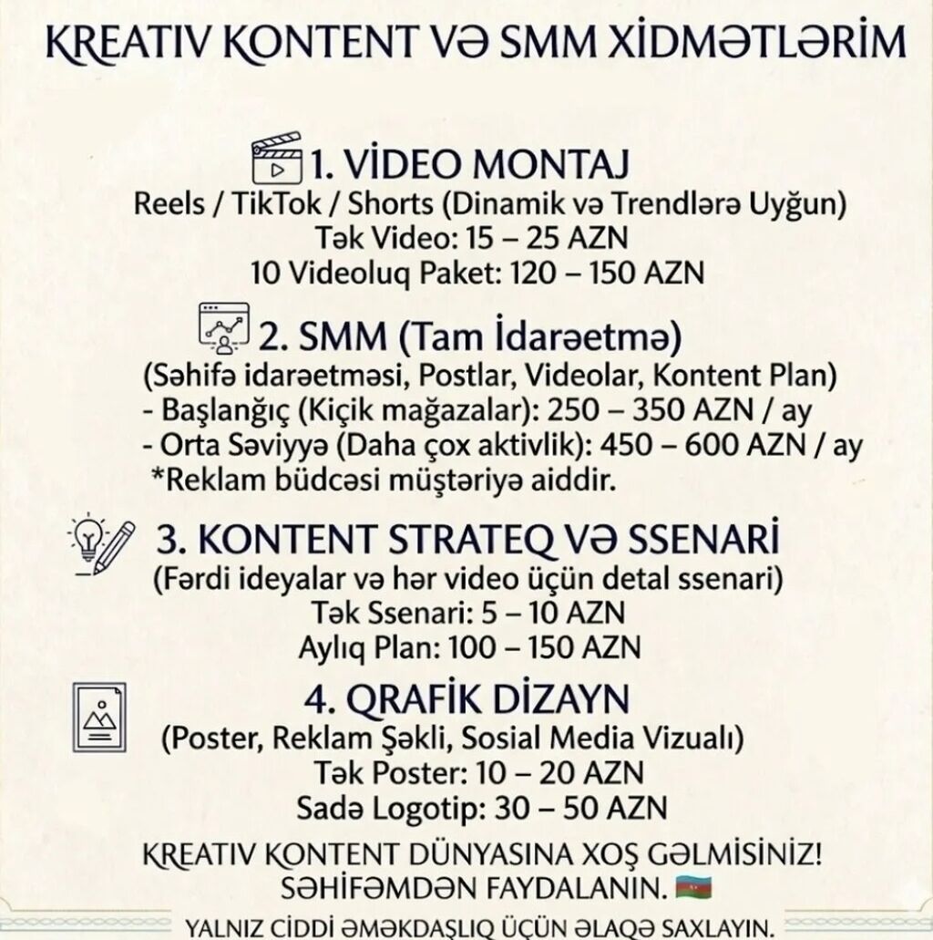 Professional SMM və Kreativ Kontent Xidmətləri - 2