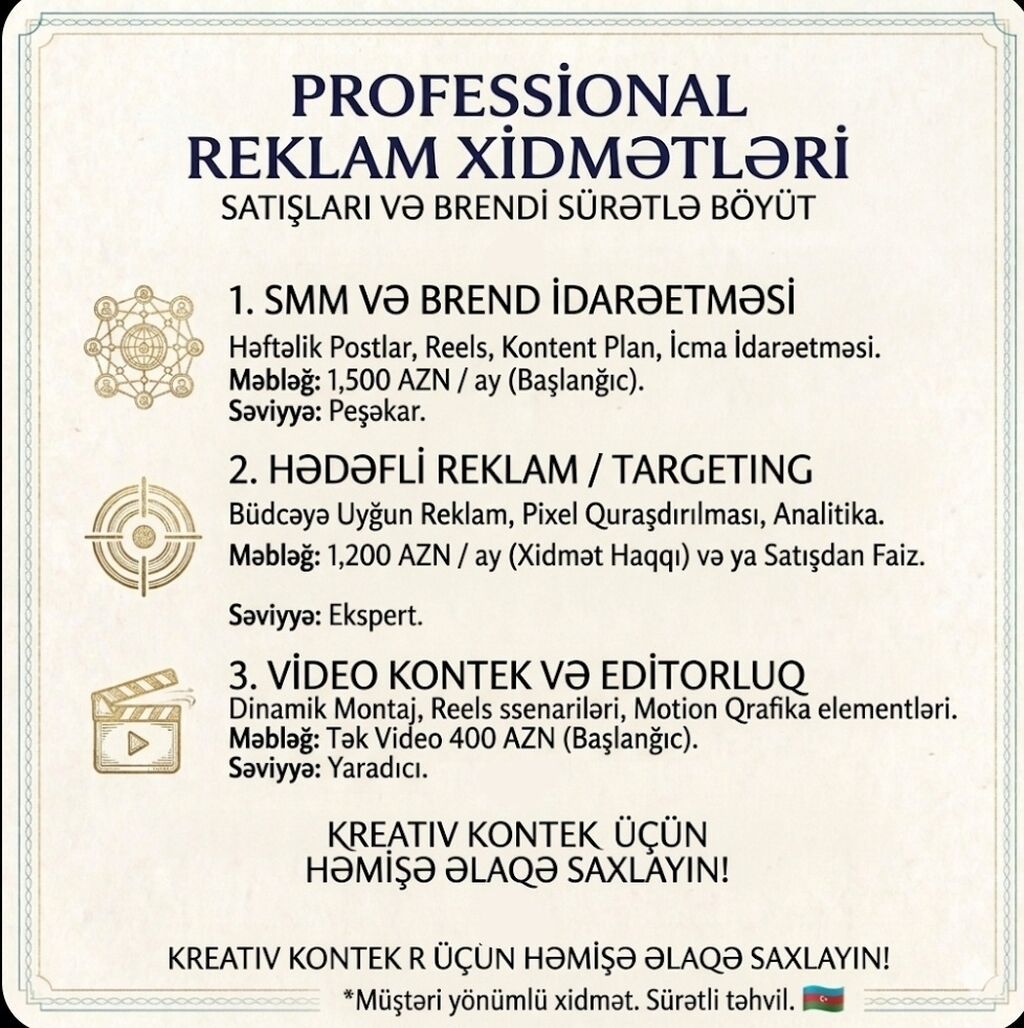 Professional SMM və Kreativ Kontent Xidmətləri - 3