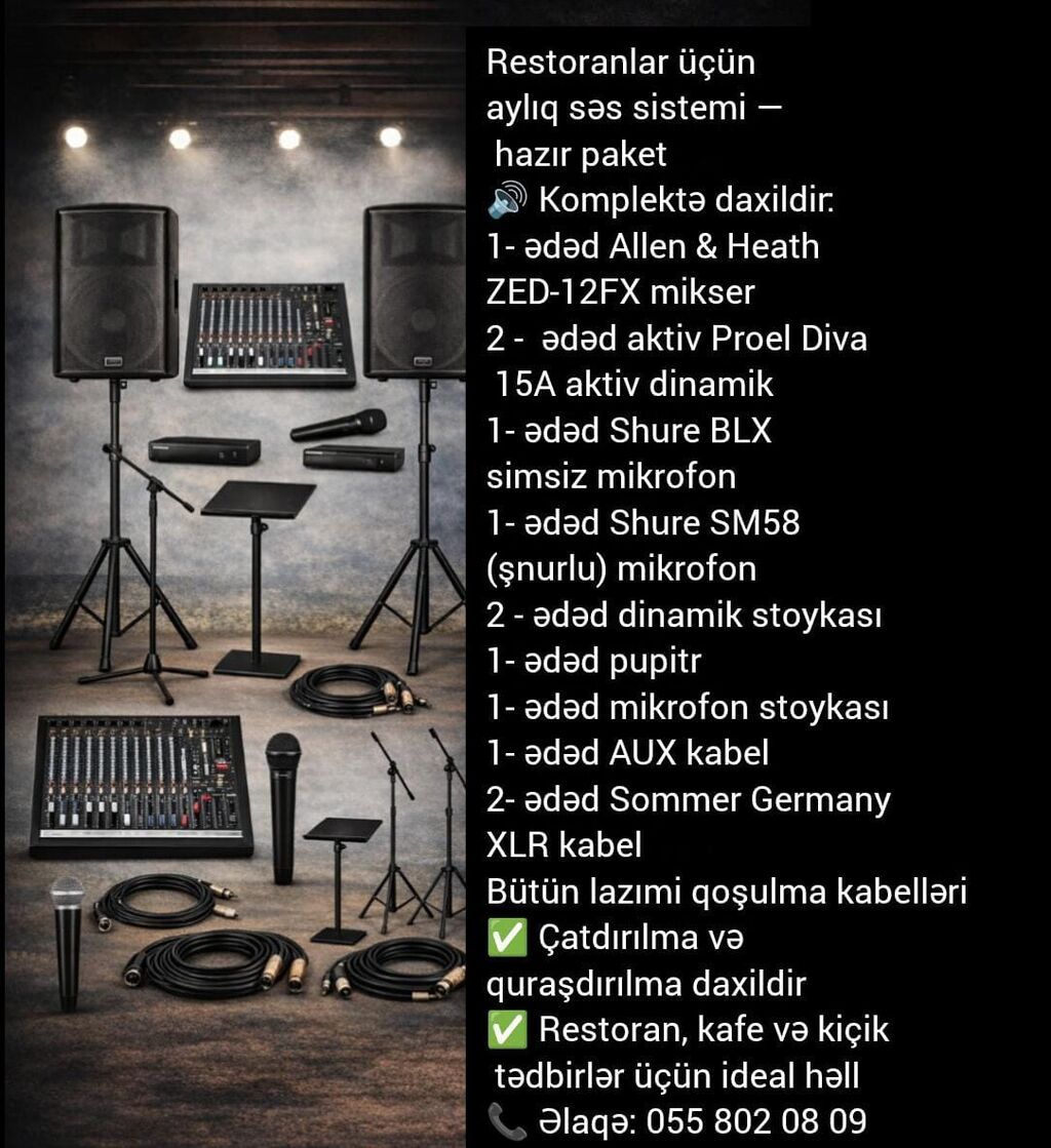 Restoranlar üçün aylıq səs sistemi - 4