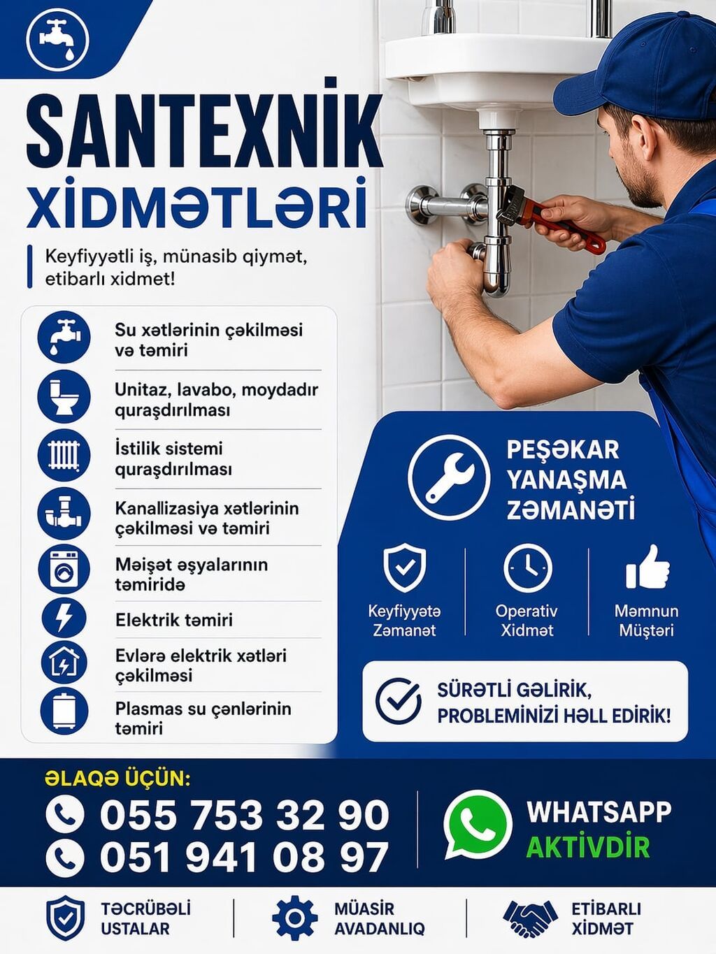 Santexnik və elektrik xidmətləri
