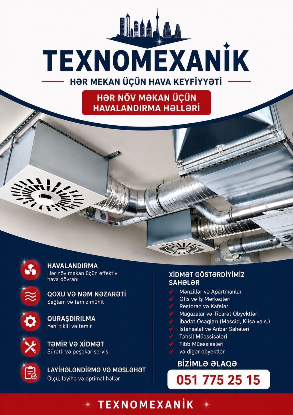 Havalandırma sistemlərinin quraşdırılması və servisi - 2