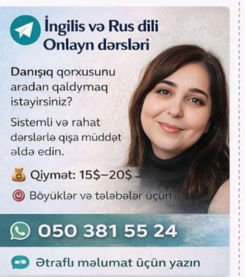 İngilis və Rus dili onlayn dərsləri - 2